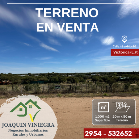Foto Terreno en Venta en Victorica, La Pampa - U$D 15.000 - pix1212461291 - BienesOnLine